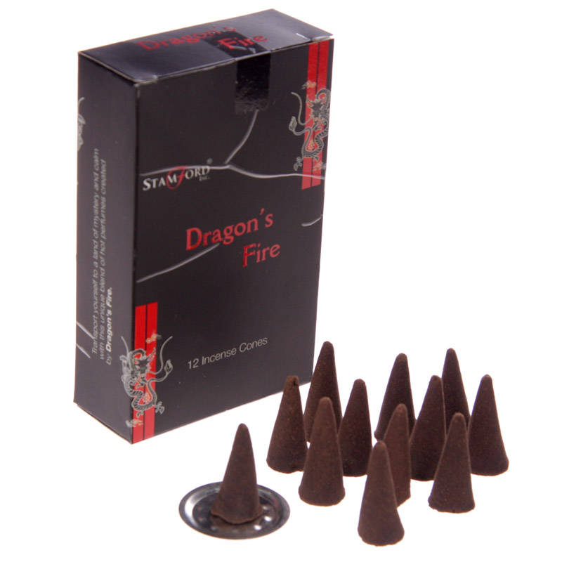 Stamford Black Incense Cones - Dragon's Fire - Click Image to Close