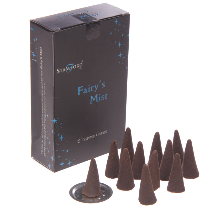 Stamford Black Incense Cones - Fairy's Mist - Click Image to Close