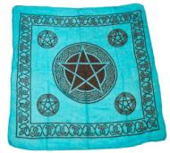 Purple Pentacle Altar Cloth 36"x36" - Click Image to Close