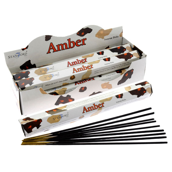 Box of 20 Amber Incense Sticks